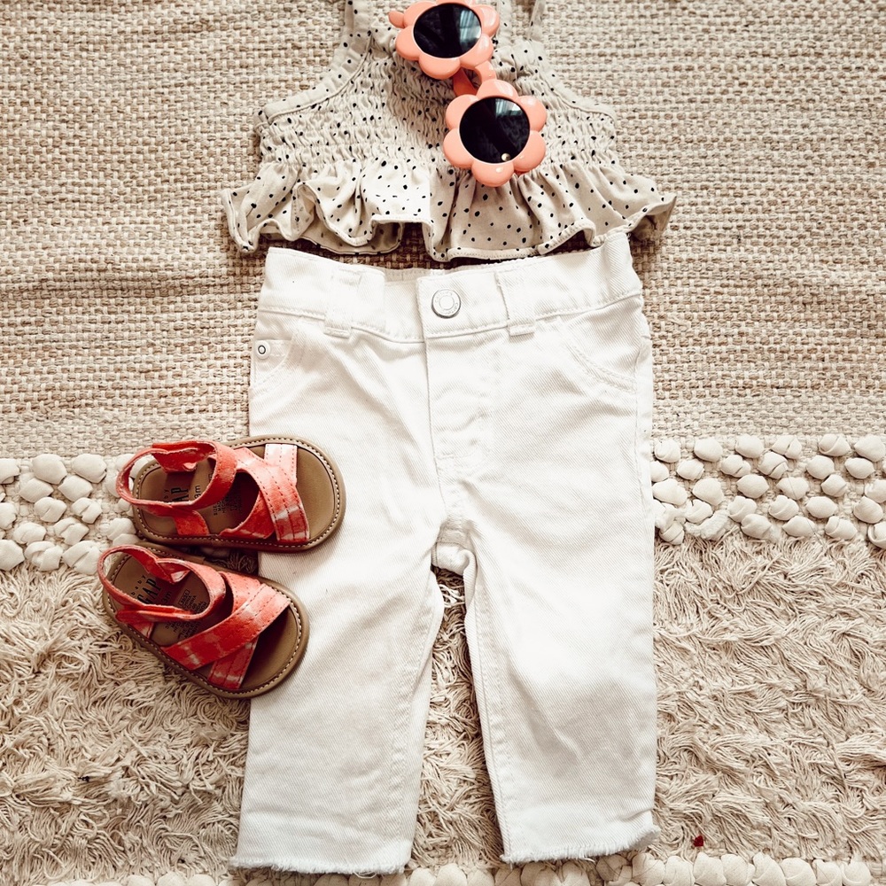 White denim bottoms